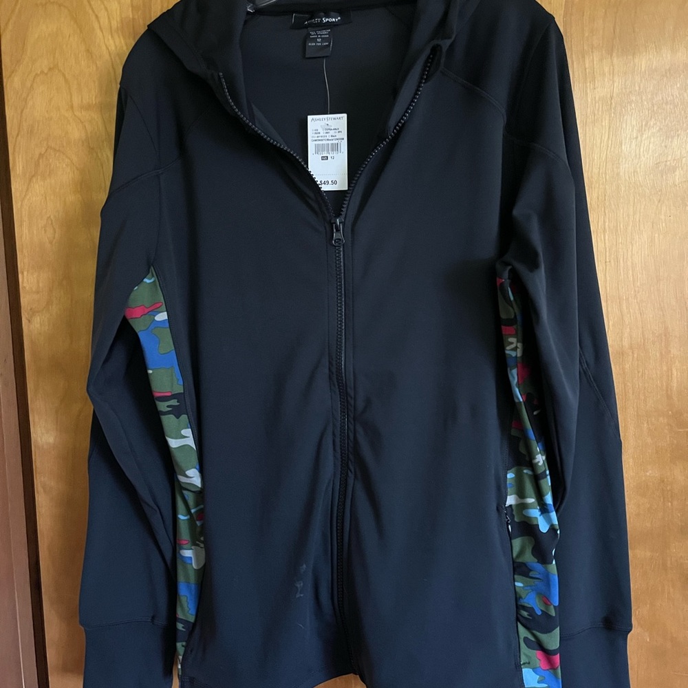 Ashley Stewart zip front sport light weight jacket